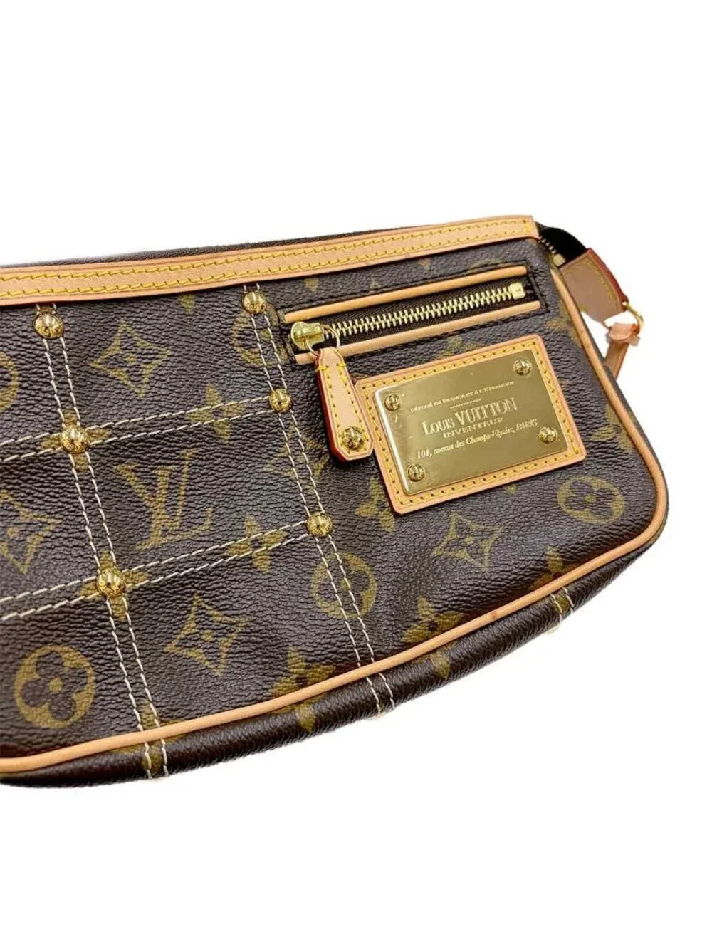 Louis Vuitton Monogram Rivet Pochette Soir Pouch